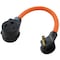 Ac Works Plug Adapter, STW, 6-50R, TT-30P, 6-50P, TT-30P, 1.5 ft., Orange WDTT650-018 - alternate 1